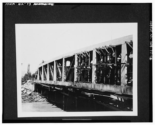 16. OBLIQUE VIEW FROM SOUTHWEST - McMillin Bridge, Spanning Puyallup River