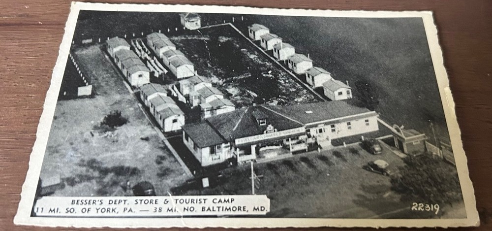 Postcard MD Baltimore Maryland Besser's Department Store & Tourist Camp