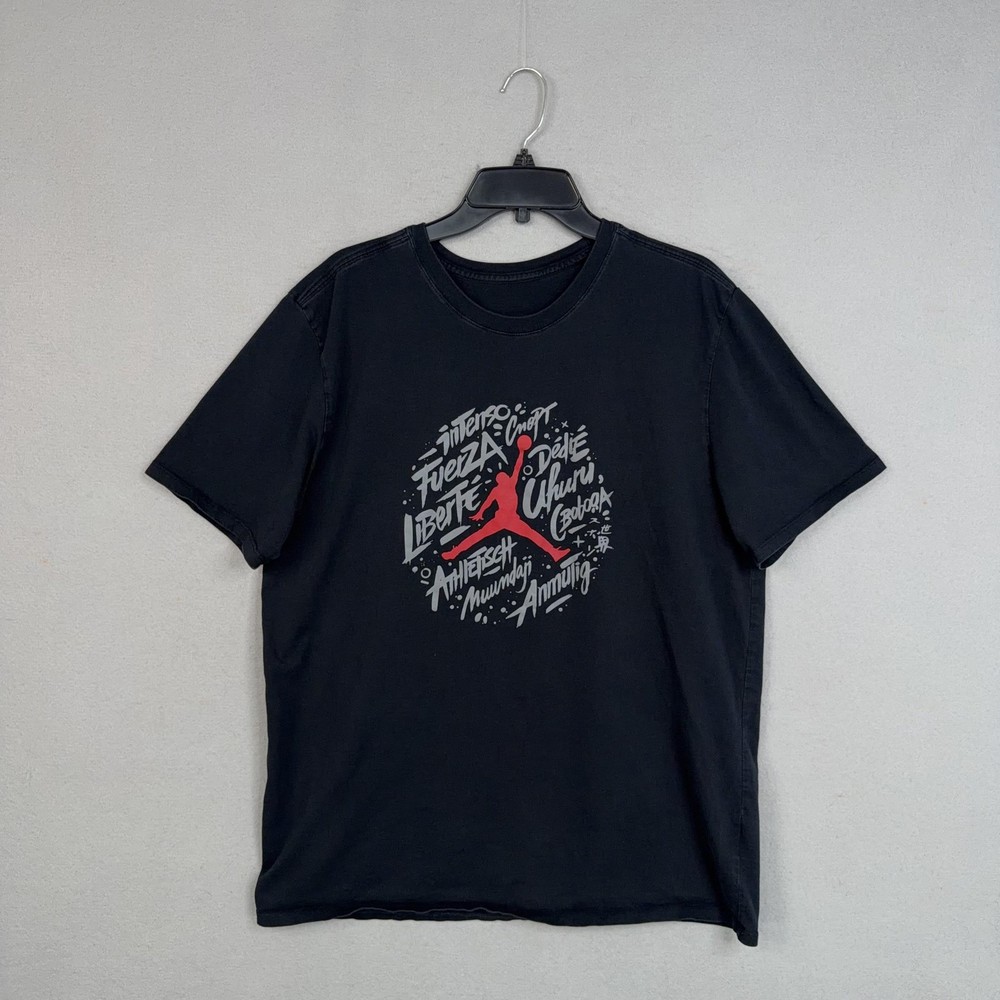 Jordan Shirt Mens XL Black Freedom Jumpman Graphic Basketball Nike Tee
