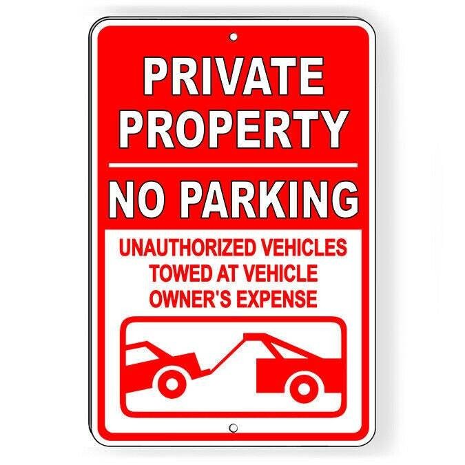 Private property no parking vehicles towed Sign / Decal  pp007 / Magnetic Sign