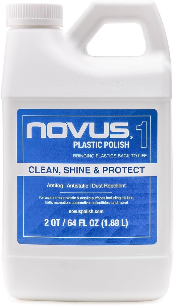 NOVUS 7050 Plastic Clean & Shine 64 oz Professional Grade Formula