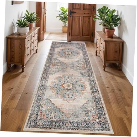 Washable Runner Rug 3x8 - Hallway Runner Rug Kitchen Rugs and Mats Non Skid