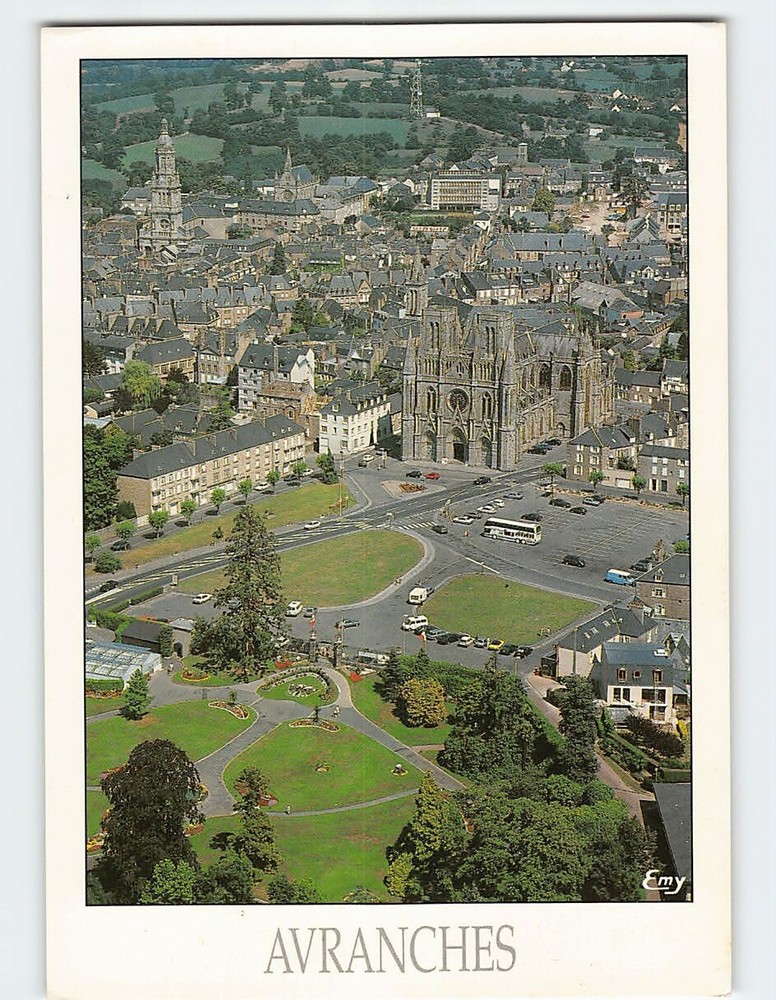 Postcard Vue aérienne Avranches France