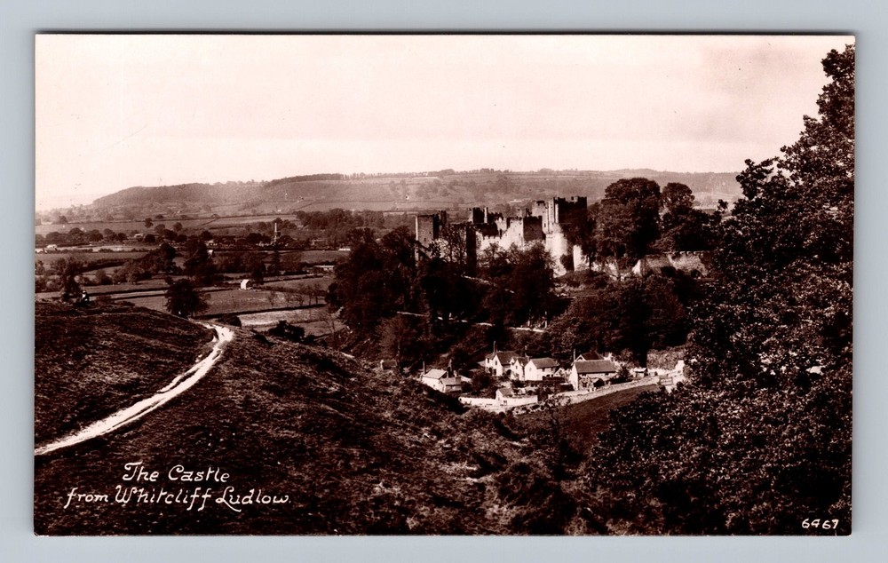 United Kingdom- Ludlow Castle From Whitcliff Postal Old PC View Vintage Postcard