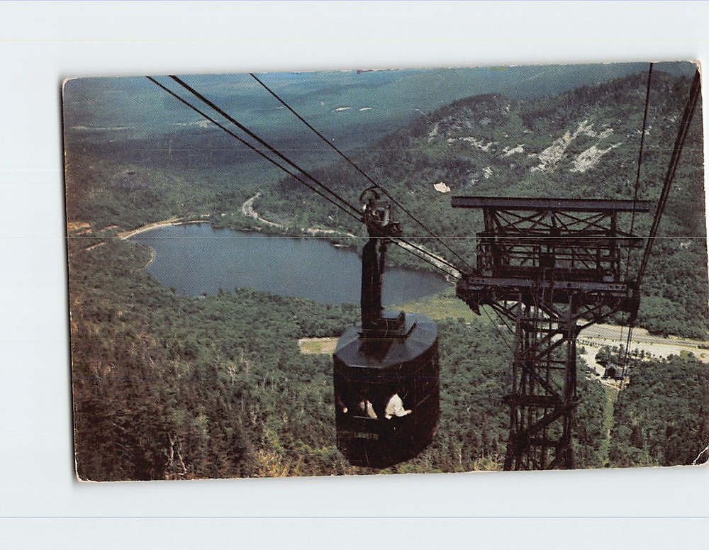 Postcard Cannon Mountain Aerial Tramway Franconia Notch New Hampshire USA
