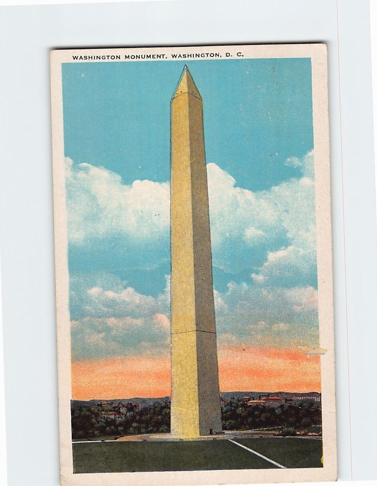 Postcard Washington Monument Washington DC USA