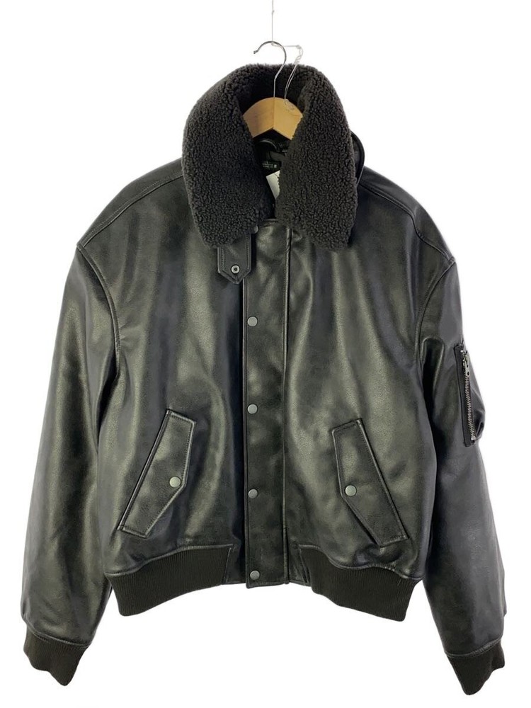 Zara  Leather Jacket/L/Polyester/Blk/5070/702/700 3503