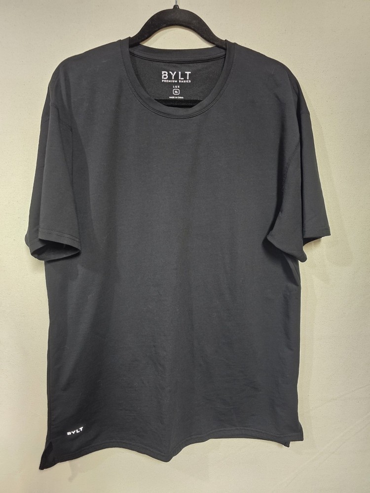 Bylt Shirt Mens Extra Large Black Drop Cut Lux Short Sleeve Premium Basics