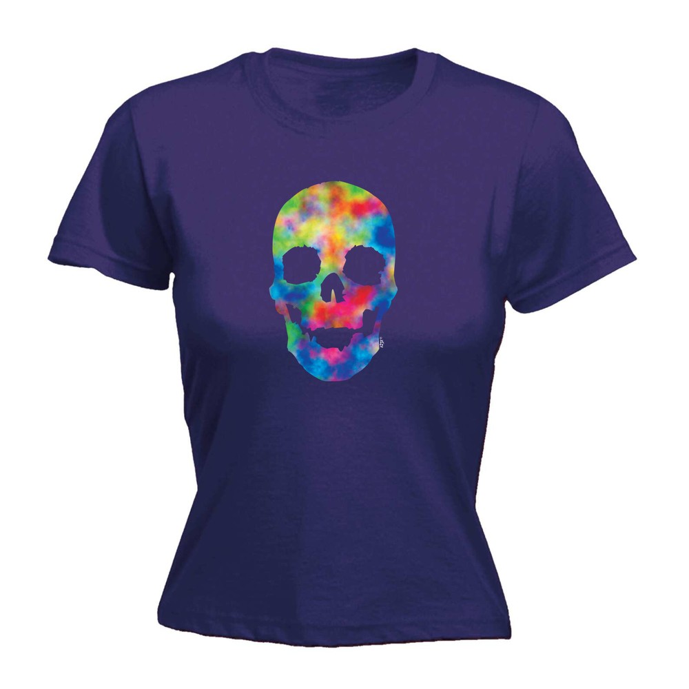 Acid Skull Retro - Womens T Shirt Funny T-Shirt Novelty gift tshirt-image
