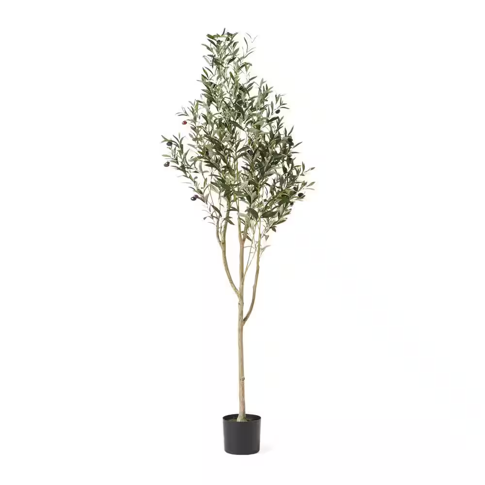 6 Ft Green Artificial Olive Tree by Tigue for Home Decor