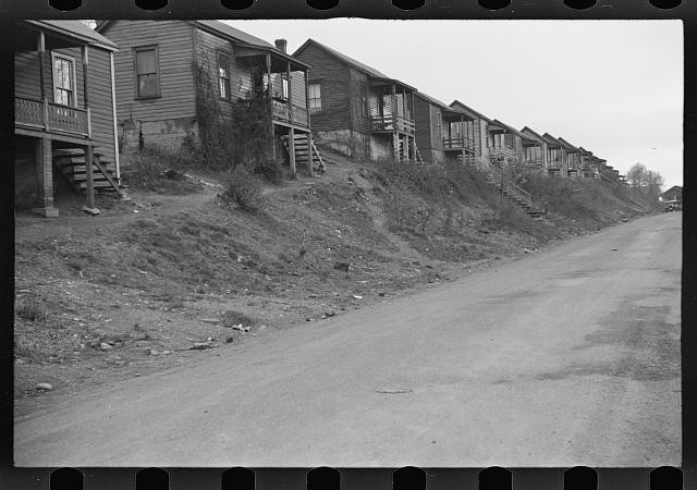 Photo:1930s Row Houses Hillside Road Residential Street Photo