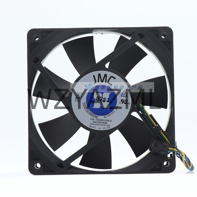 1PCS JMC 1225-12 HBAPW 12CM 12025 12V 0.63A 4-wire high air volume cooling fan #