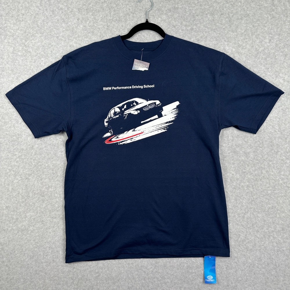 NEW Vintage Y2K BMW Performance Driving School Car Streetwear T Shirt Size LARGE