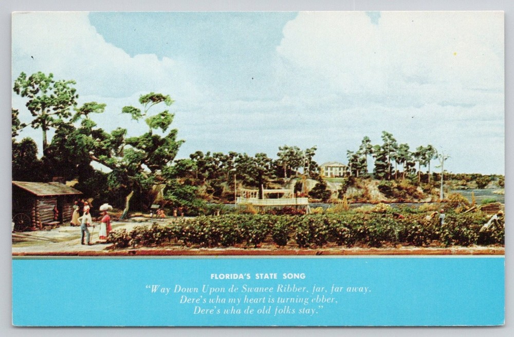 Stephen Foster Memorial White Springs Florida Suwannee River Diorama Postcard