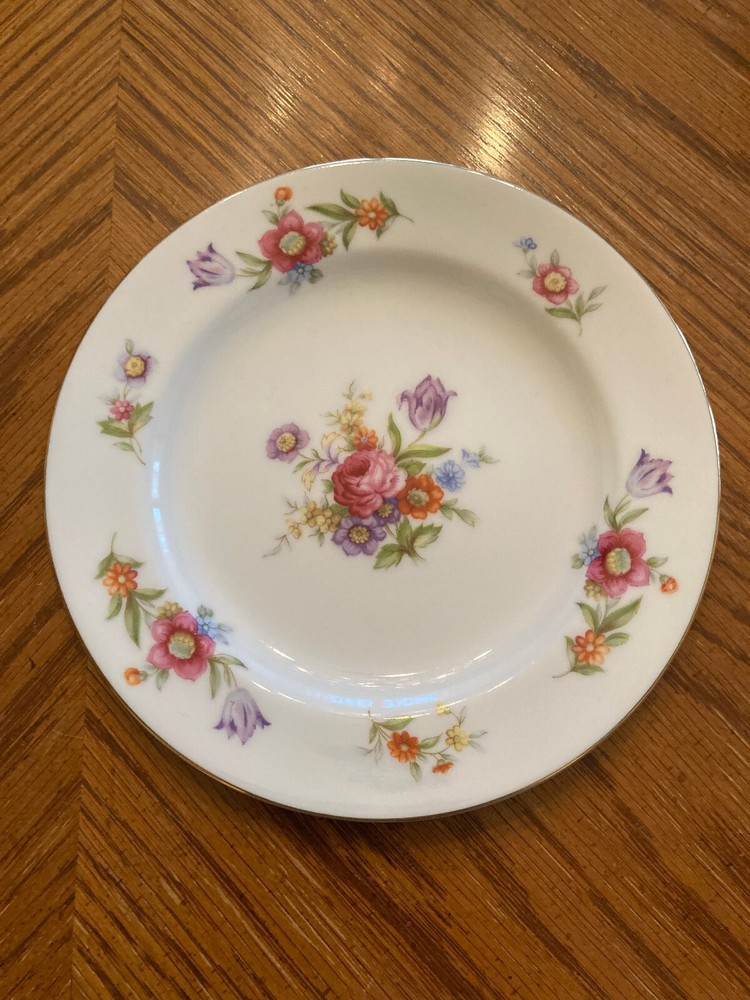 Vintage Dresdenia By Sango Floral With Golden Trim Dessert Plate 6.5