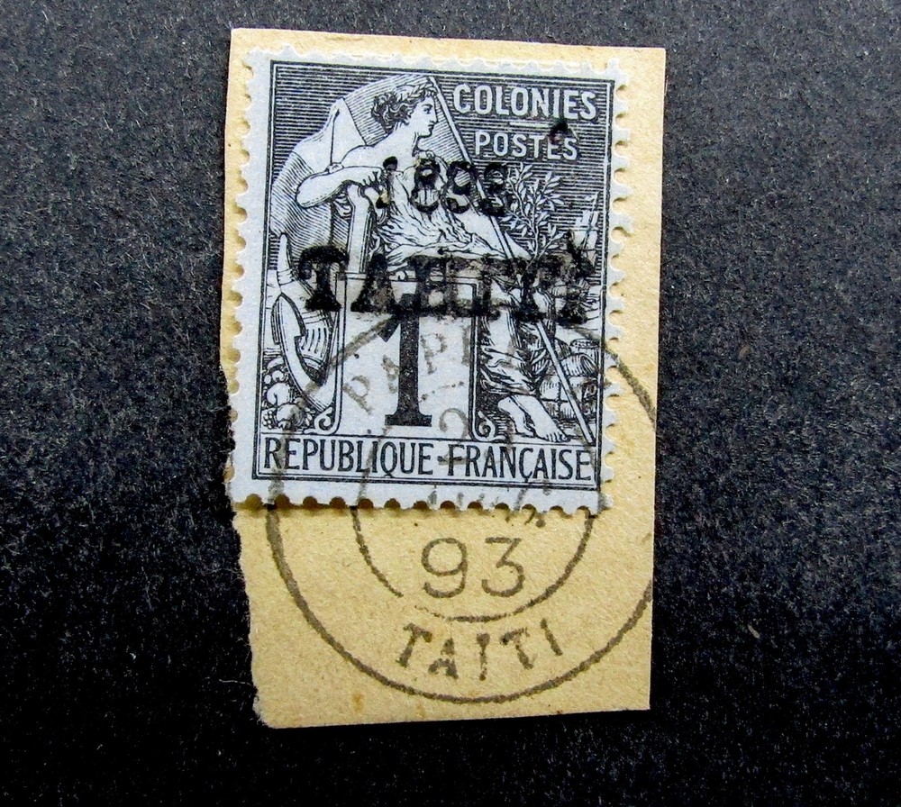 nystamps French Tahiti Stamp # 17 Used $800 Y15y1852