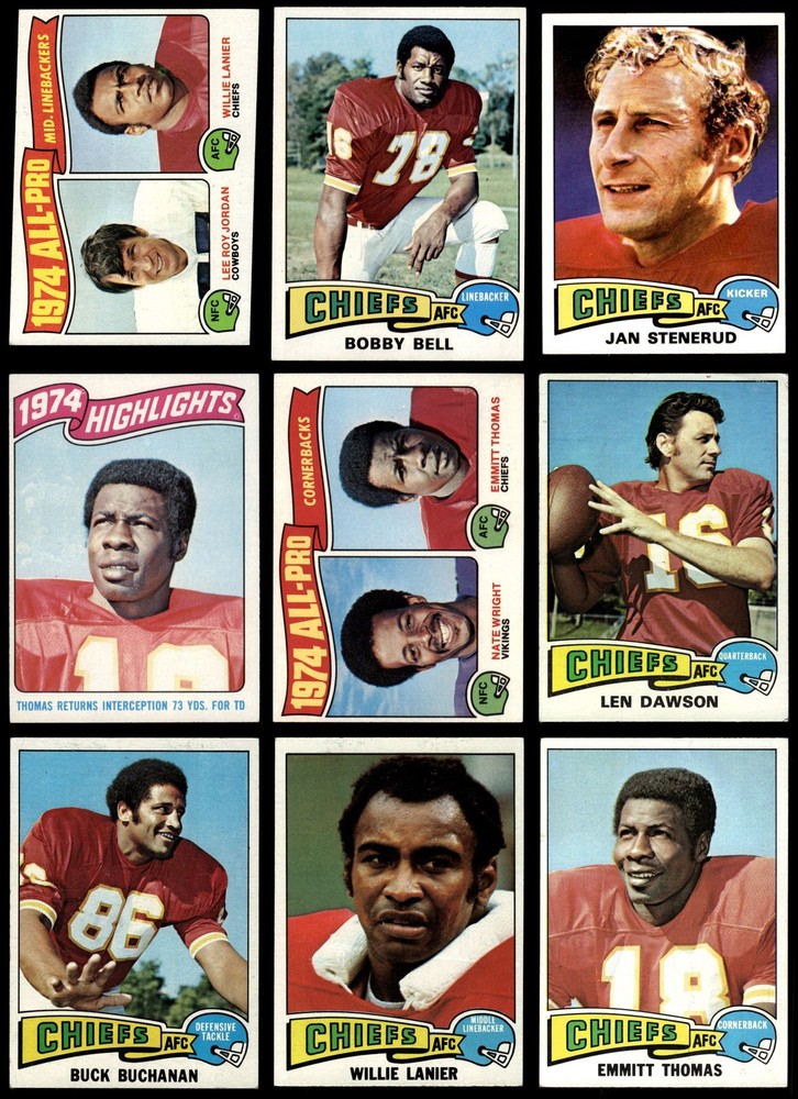1975 Topps Kansas City Chiefs Team Set 4.5 - VG/EX+ 6972476