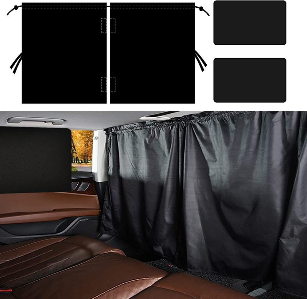Car Divider Privacy Curtain Sun Shade Block Side Window Cover Camp Accessories 3
