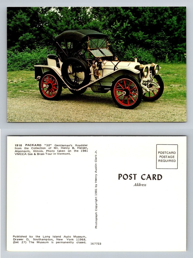 Algonquin, IL-Illinois, 1910 Packard 30 Gentlemans Roadster Vintage Postcard