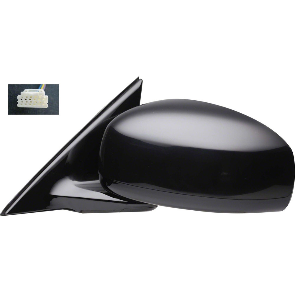 Unpainted Power Flat Driver Side Door Mirror Manual Folding 128-54090L