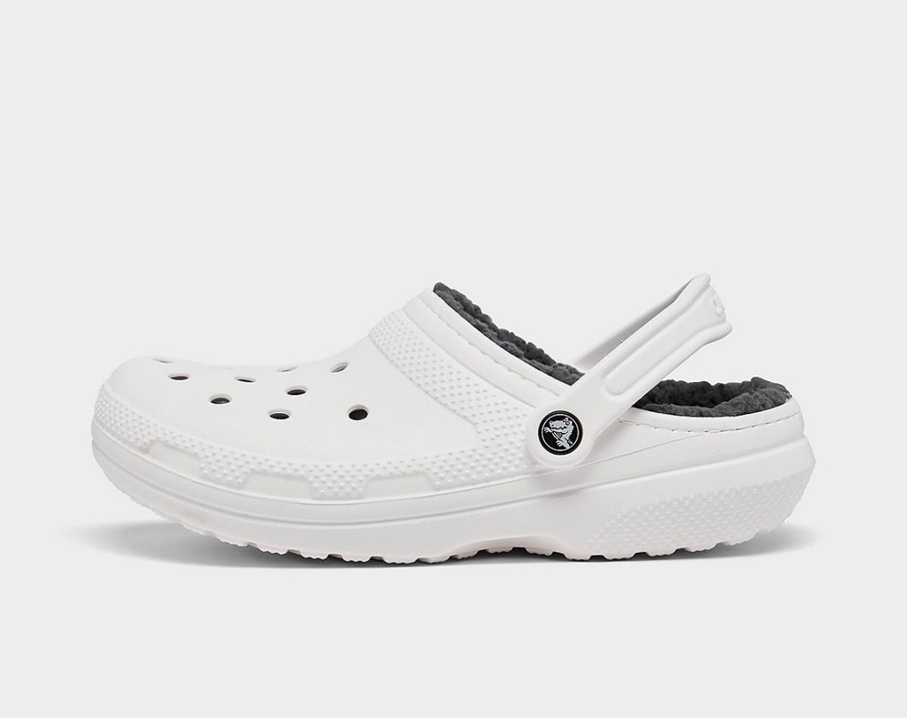 Crocs Unisex Classic Lined Clog - White/White Size M7/W9 $70