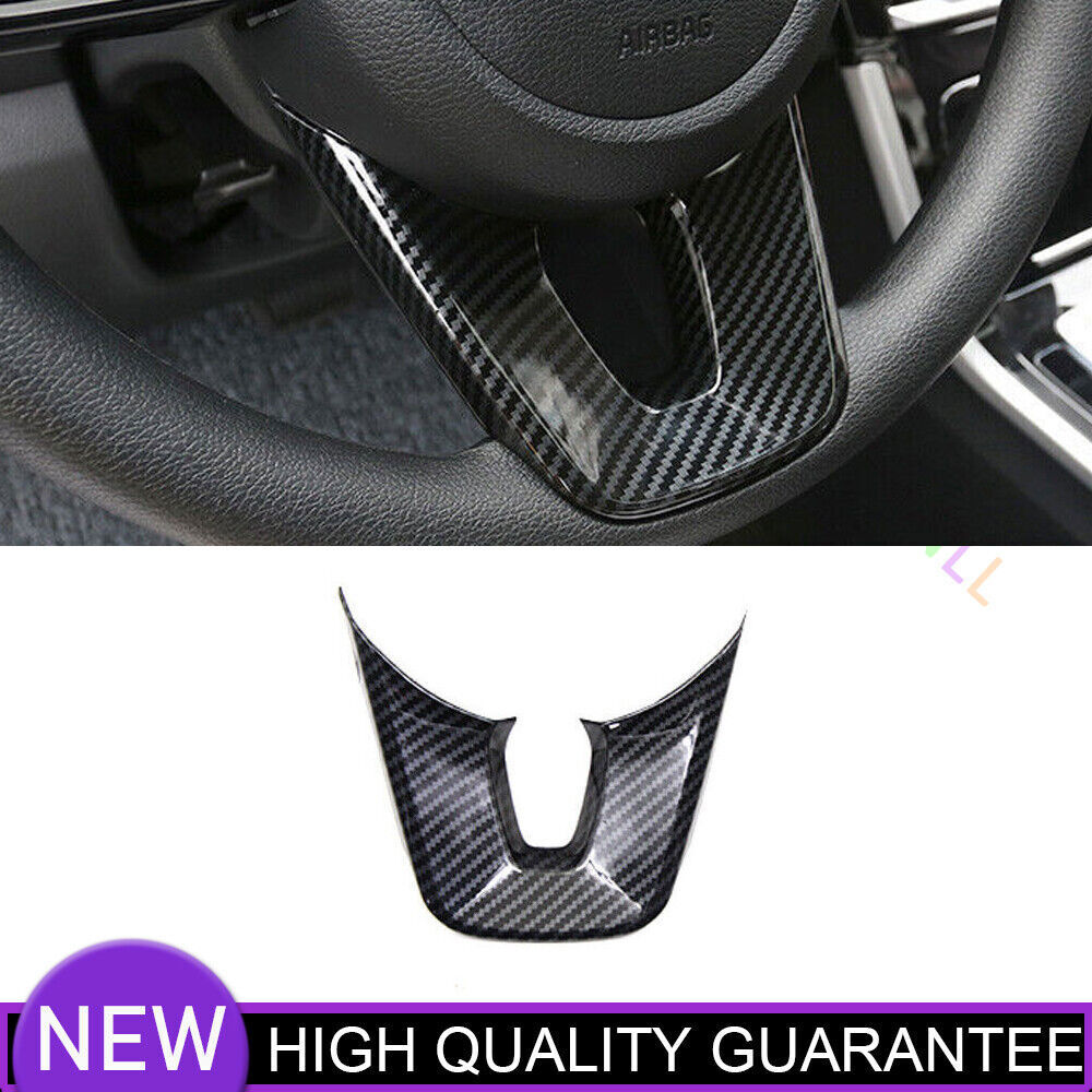 1x Steering Wheel U Type Cover Trim For Kia K3 Forte 2019-2023 Carbon Fiber Look