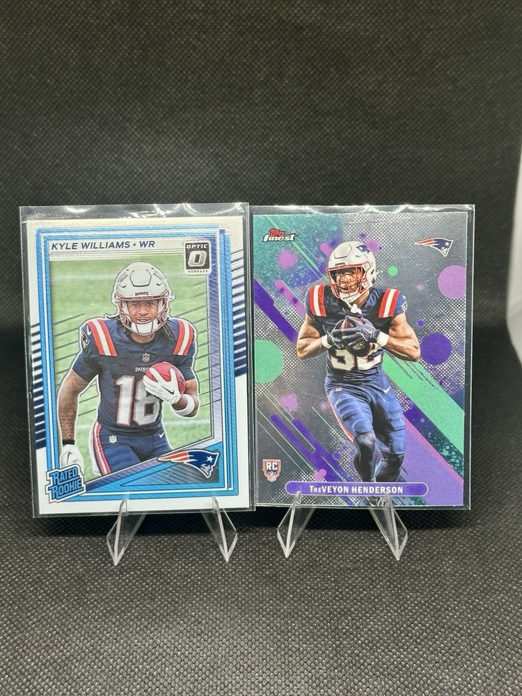 Lot Of 2 2025 New England Patriots Rookie Cards Treveyon Henderson Kyle Williams