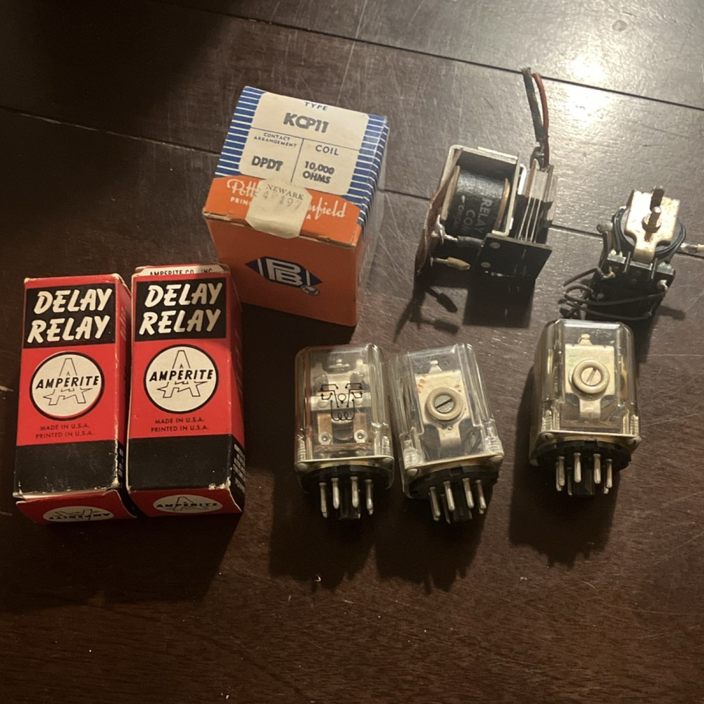 Potter & Brumfield KRP11A KCP11 Amperite 115N010 DPDT Delay Relay Lot 8-Pin