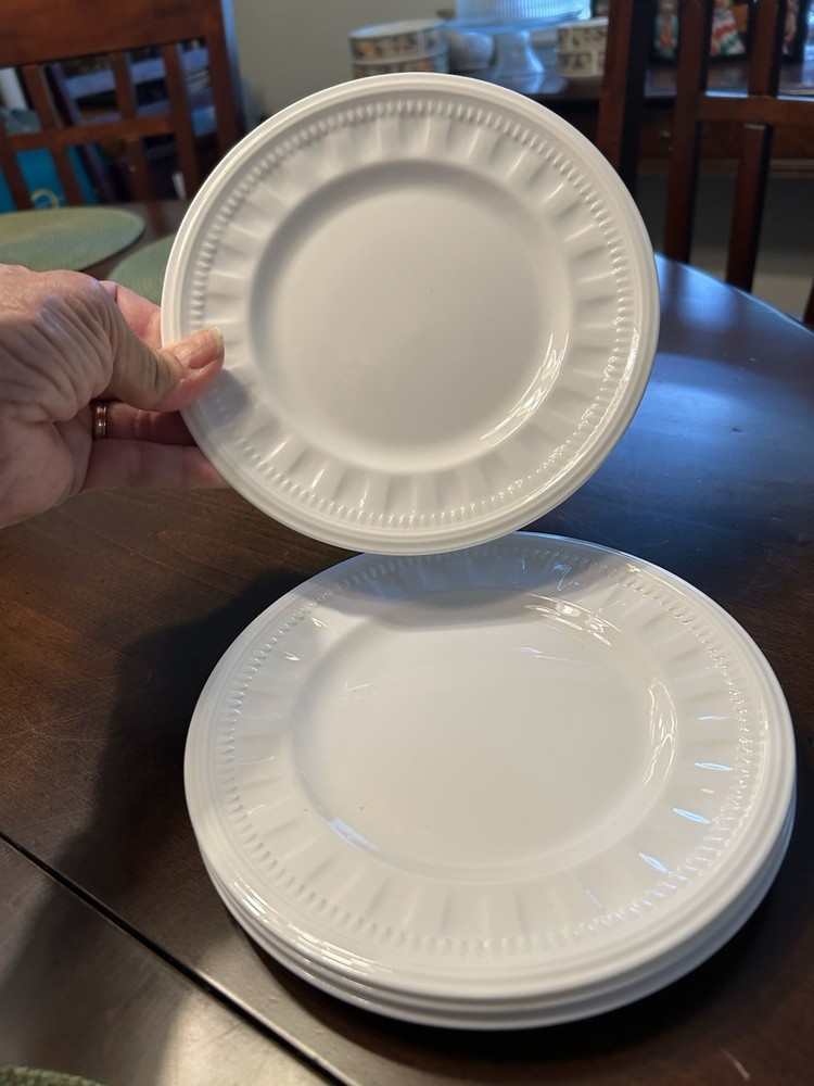 Colosseum Wedgewood White Dessert Plates Set Of 4