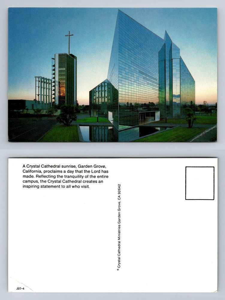 Garden Grove CA-California Crystal Cathedral Sunrise Reflection Vintage Postcard