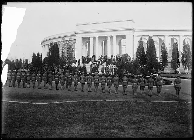 Washington DC Arlington National Cemetery Amphitheater 1910s Soldiers Formation
