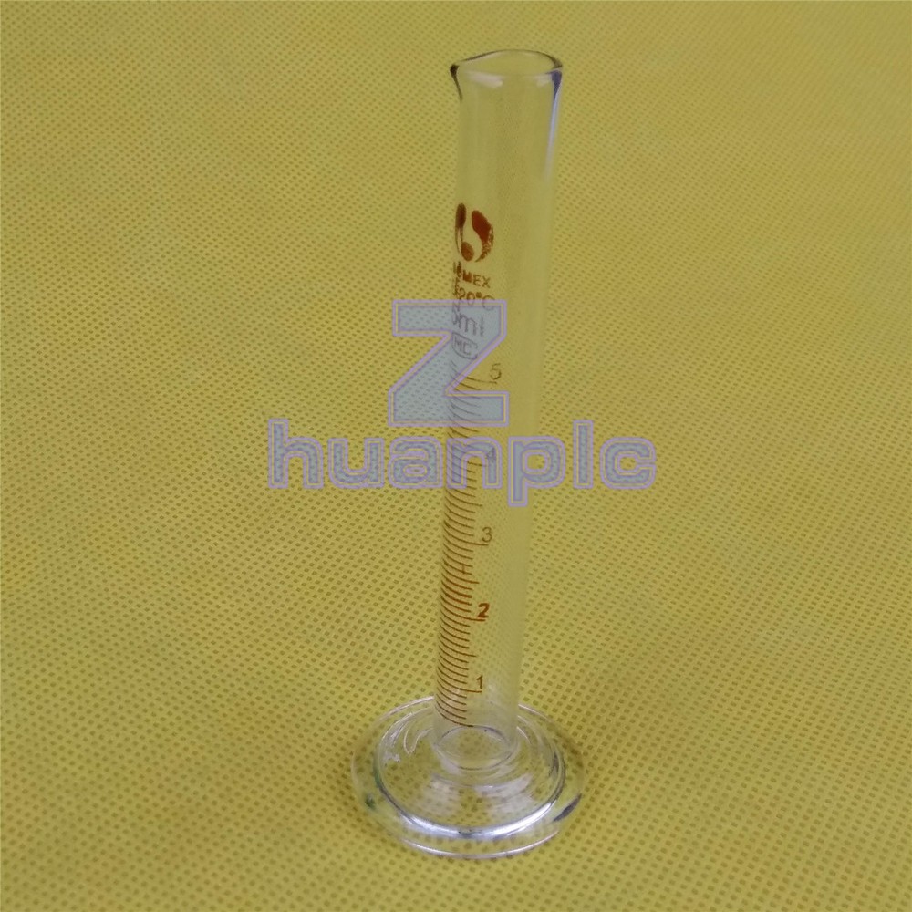 5mL Borosilicate Graduated Glass Measuring Cylinder for Lab