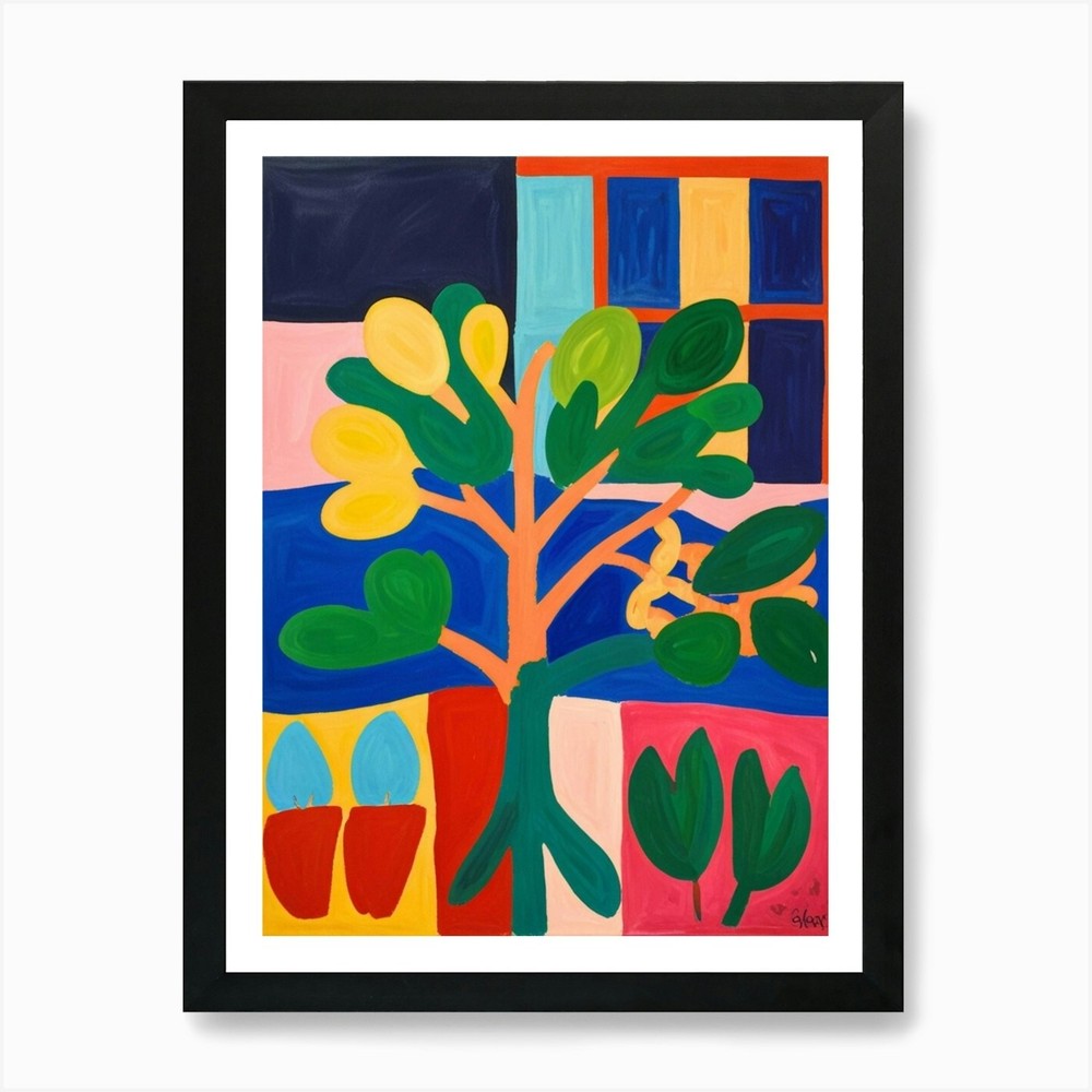 Tree In A Window Art Print Framed Wall Art Poster Canvas Print Picture