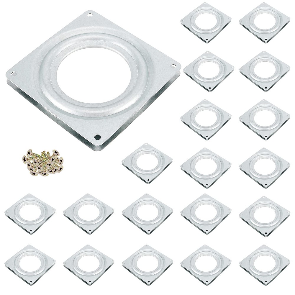 20 Pack 4 Inch Lazy Susan Hardware Bulk，Lazy Susan Turntable Bearing Plate wi...