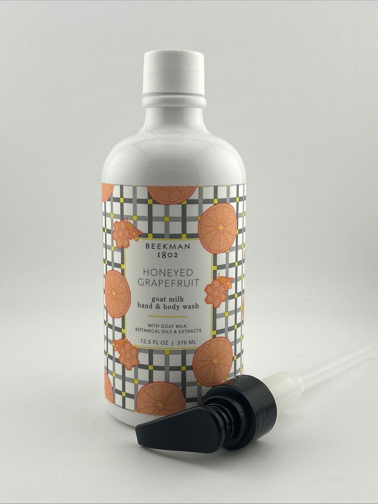 BEEKMAN 1802 Goat Milk Hand & Body Wash (Honeyed Grapefruit) – 12.5oz – Sealed