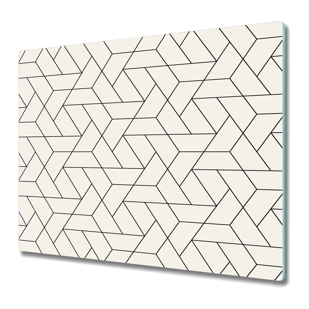 Glass Worktop Kitchen Chopping Cutting Board Geometric minimalistic 60x52