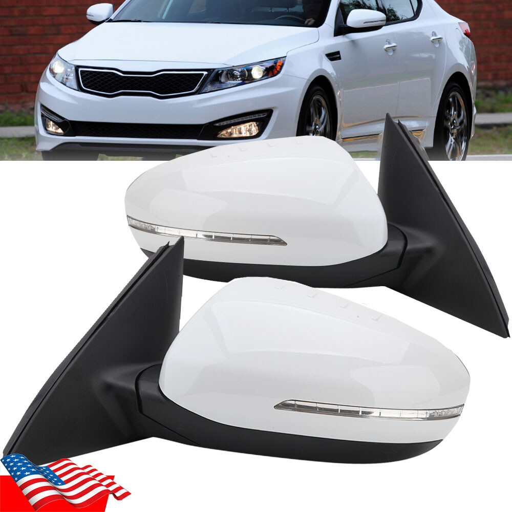 Side Mirror White 5Pin Turn Signal Lamp Left&Right For Kia Optima 2011-2012 2013