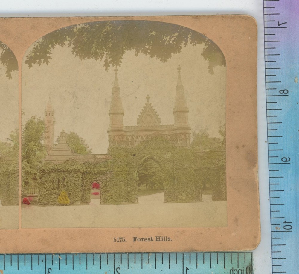 Forest Hills Cemetery Boston MA Massachusetts Kilburn Stereoview