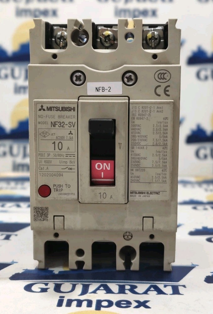 Mitsubishi Electric Nf32-Sv No-Fuse Breaker   3Pole 10Amps Japan Free Shipping