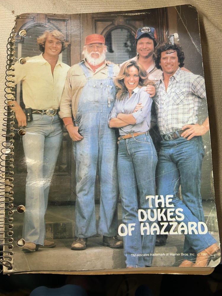 Vintage 1981 Dukes Of Hazzard Composition Book Used