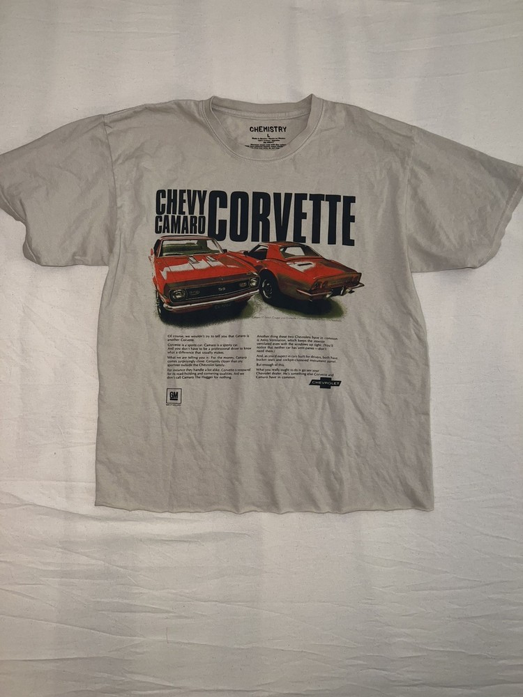 Chemistry Men's Corvette T-Shirt Size L Short Sleeve Graphic Tee
