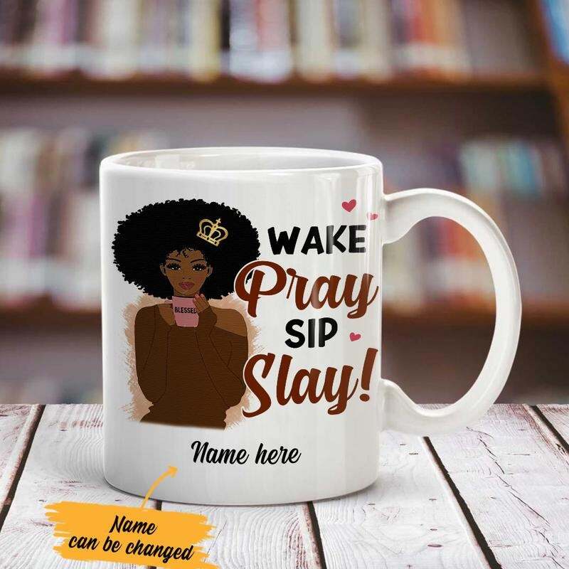 Personalized Bwa Coffee Wake Pray Sip Mug Personalized Coffee Mug