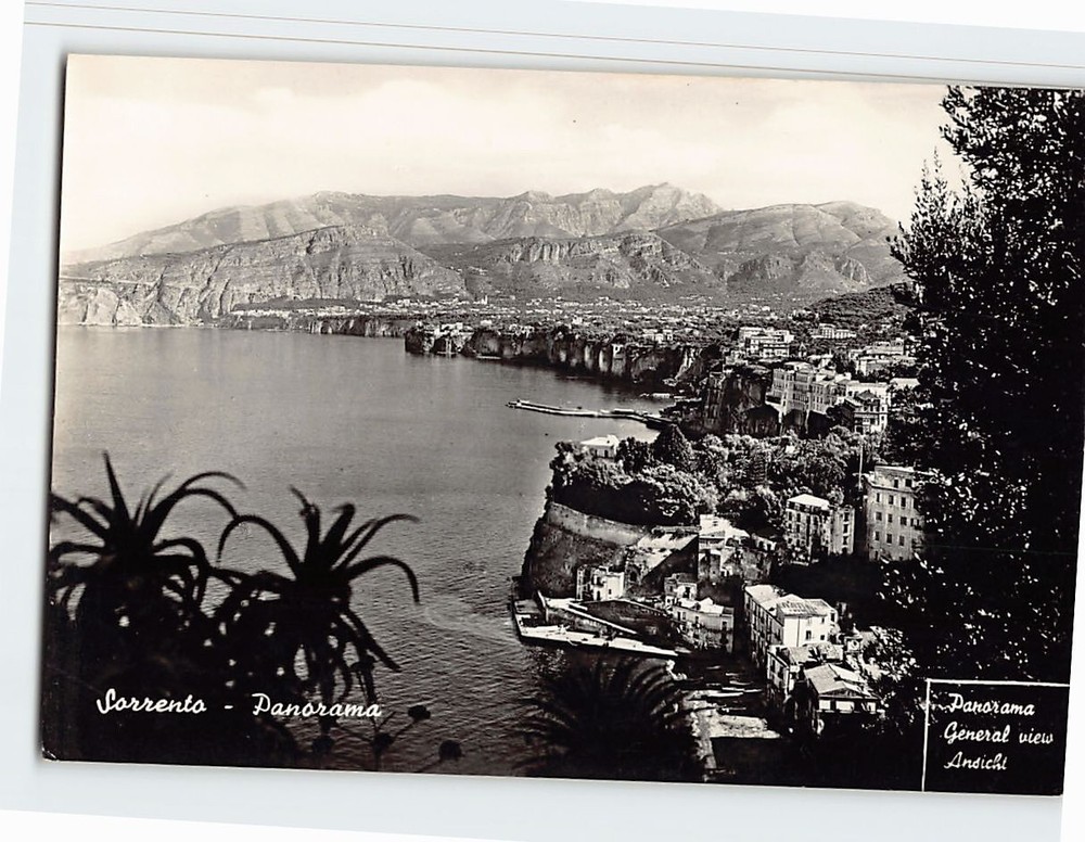 Postcard Panoramic View Sorrento Italy