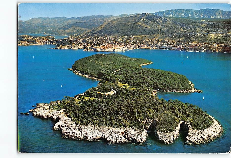 Postcard Aerial View Lokrum Island Dubrovnik Croatia