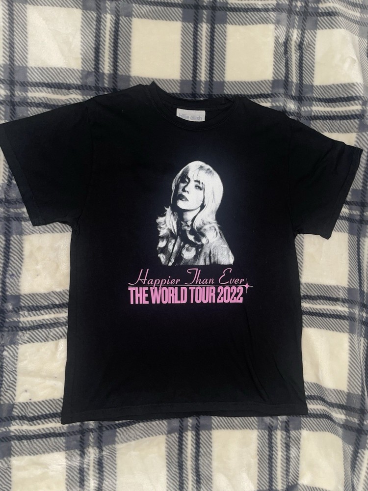 Size S Billie Eilish Happier Than Ever Concert Tour Graphic T-Shirt Merch Unused