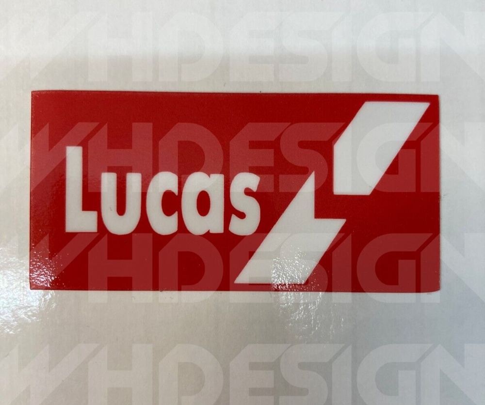 Vintage Lucas Battery sticker for classic car restoration and tool box