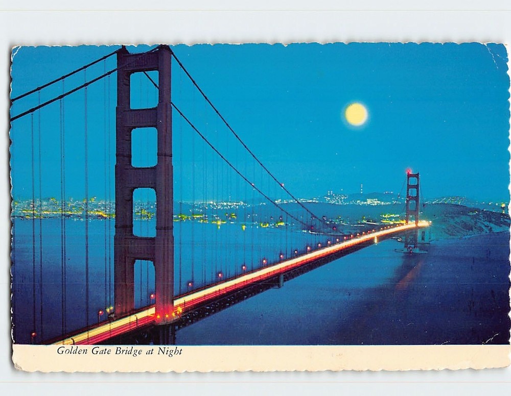 Postcard Golden Gate Bridge San Francisco California USA