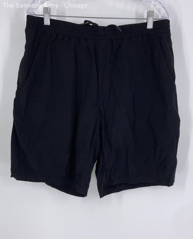 Lululemon Mens Black Elastic Waist Activewear Athletic Shorts Size XXL