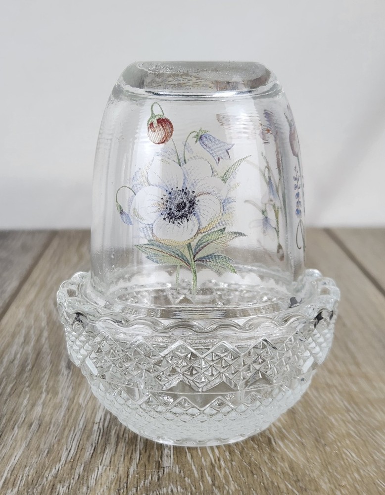 Clear Glass Double Floral Butterfly Fairy Lamp - 4