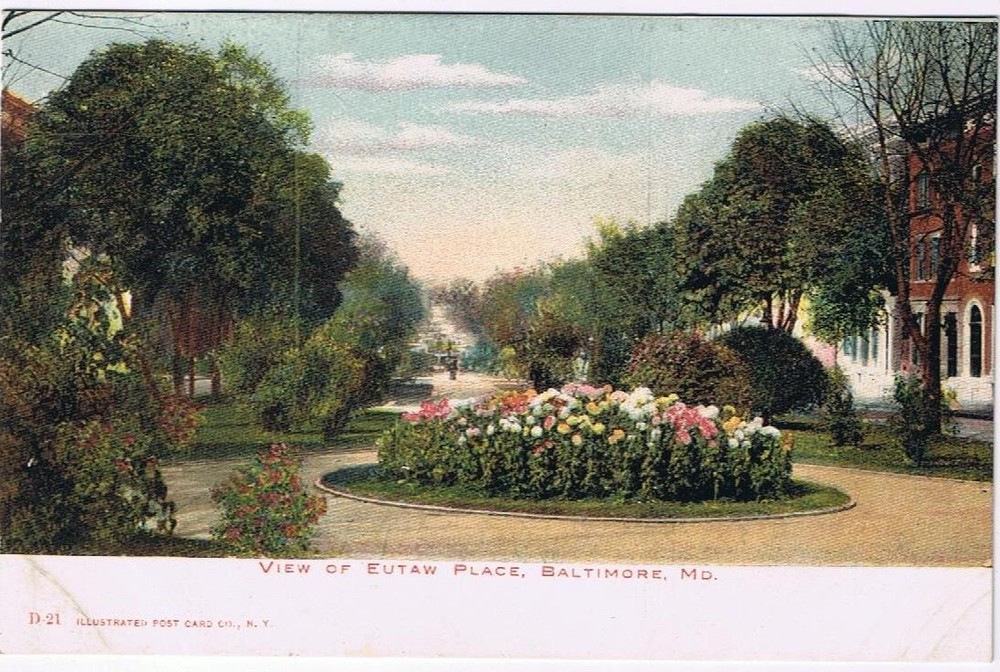 Maryland Postcard Baltimore Eutaw Place Undivided Back
